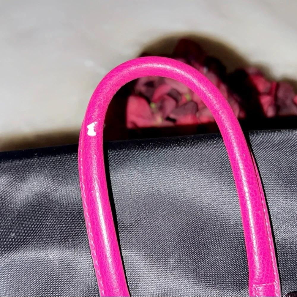 NEIMAN MARCUS Nylon and Pink Backpack